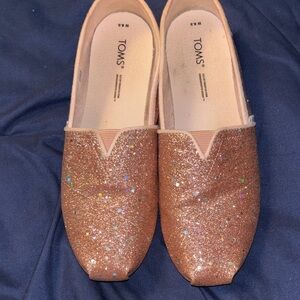 Toms Sparkle Brown Slip-Ons